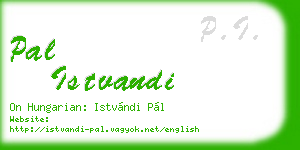 pal istvandi business card